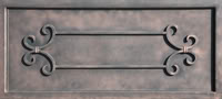 iron garage door detail