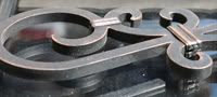 iron garage door detail