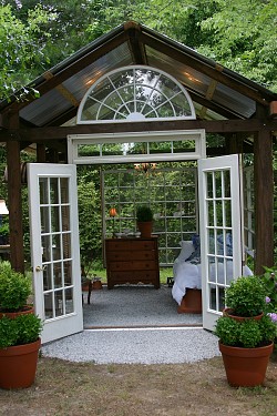 Susanne Hudson's garden house. Photo by Erica Glasener.