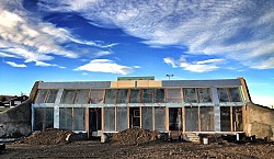 The so-called House at the End of the World under construction.
