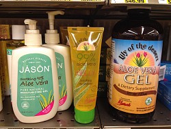 Aloe vera gel comes in many packages. --Sayward