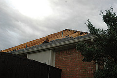 Storm damage to roof Storm damage to roof