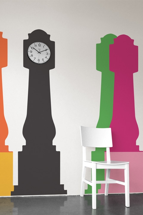 Blik grandfather clock decals