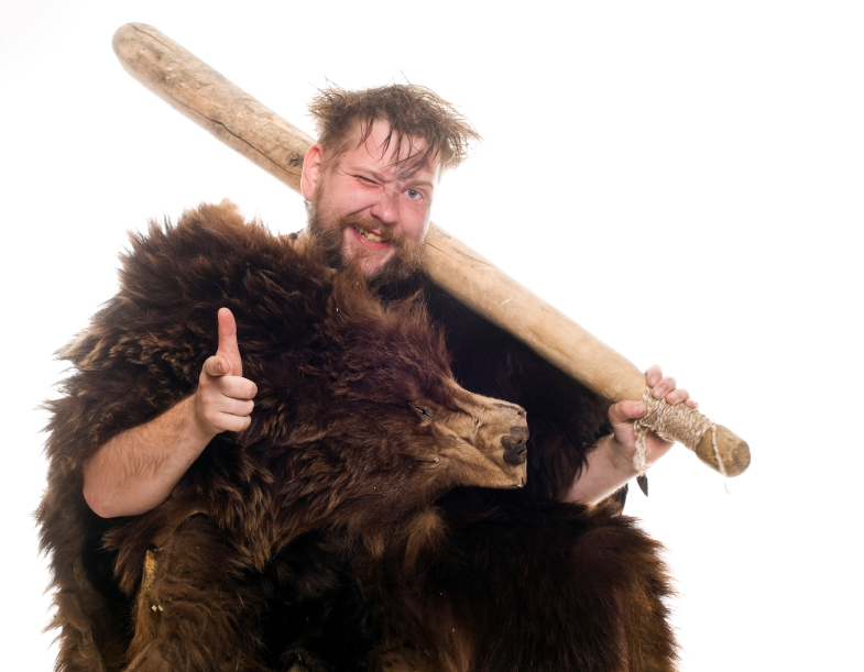 Photo of dudebro cave man by Ershova_Veronika/istockphoto.com.