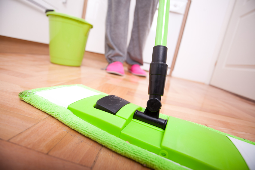 A soft dust mop and a little water are all you need to clean a hardwood floor. (Photo: LukaTDB/istockphoto.com)
