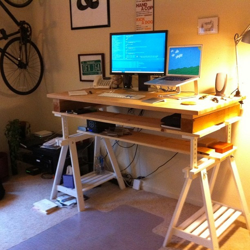 A standing desk.  zappowbang/Flickr