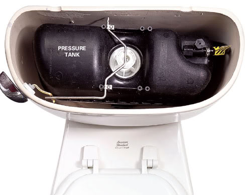 pressure assist toilet