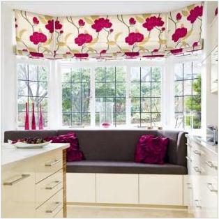 bay window roman shade