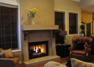 fireplace surround- concrete