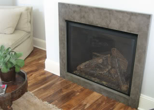 concrete fireplace