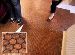 Penny floor tile