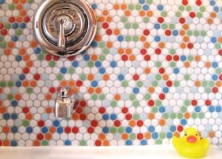 Creative shower tiles Creative shower tiles