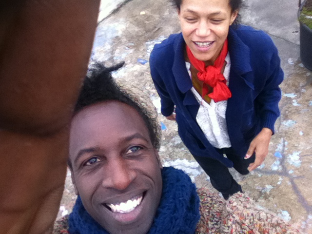 Williams with a colleague