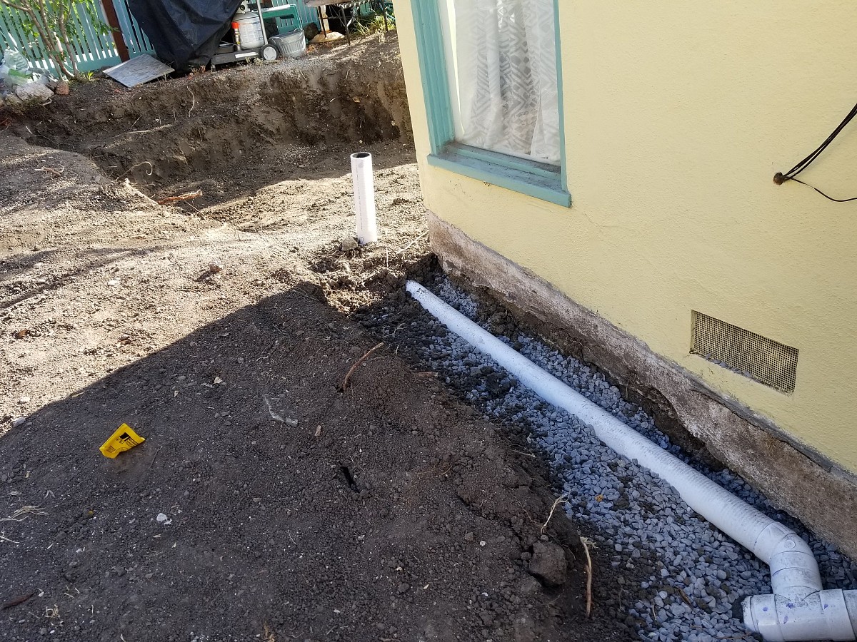 Exterior French drain in progress by LISgirl/flickr