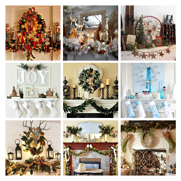Photos of Christmas mantels via Hometalk.com.