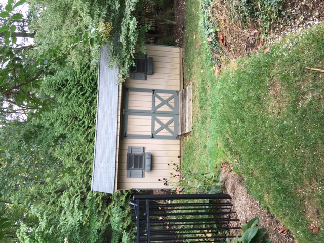 Shed with new roof