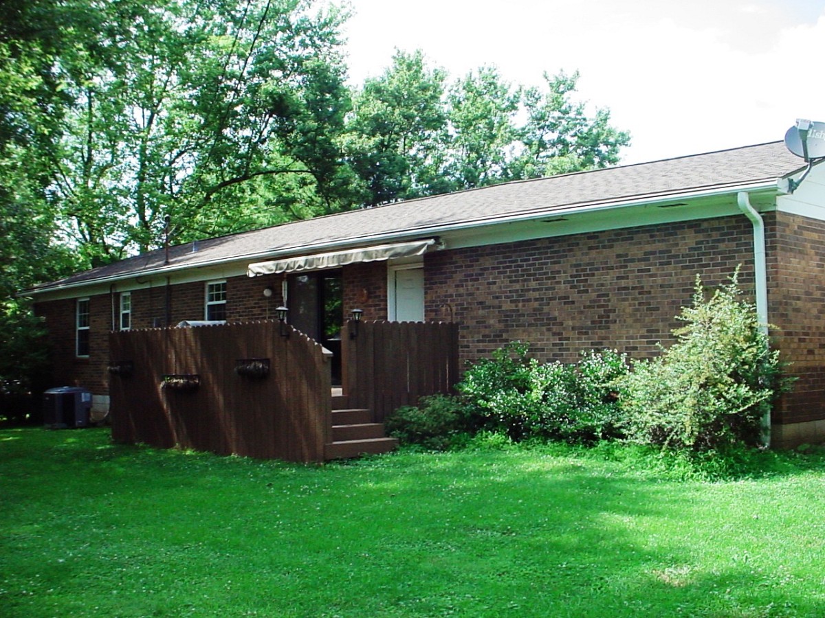 Rear view of new roof
