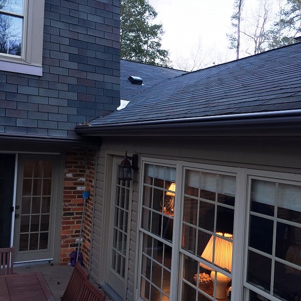 Roof repair of valley between house and sunroom